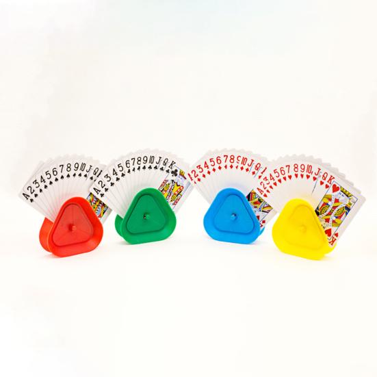 4Pcs Triangle Poker Card Holder Little Hands Kids Seniors Arthritis Hands-Free Paper Cards