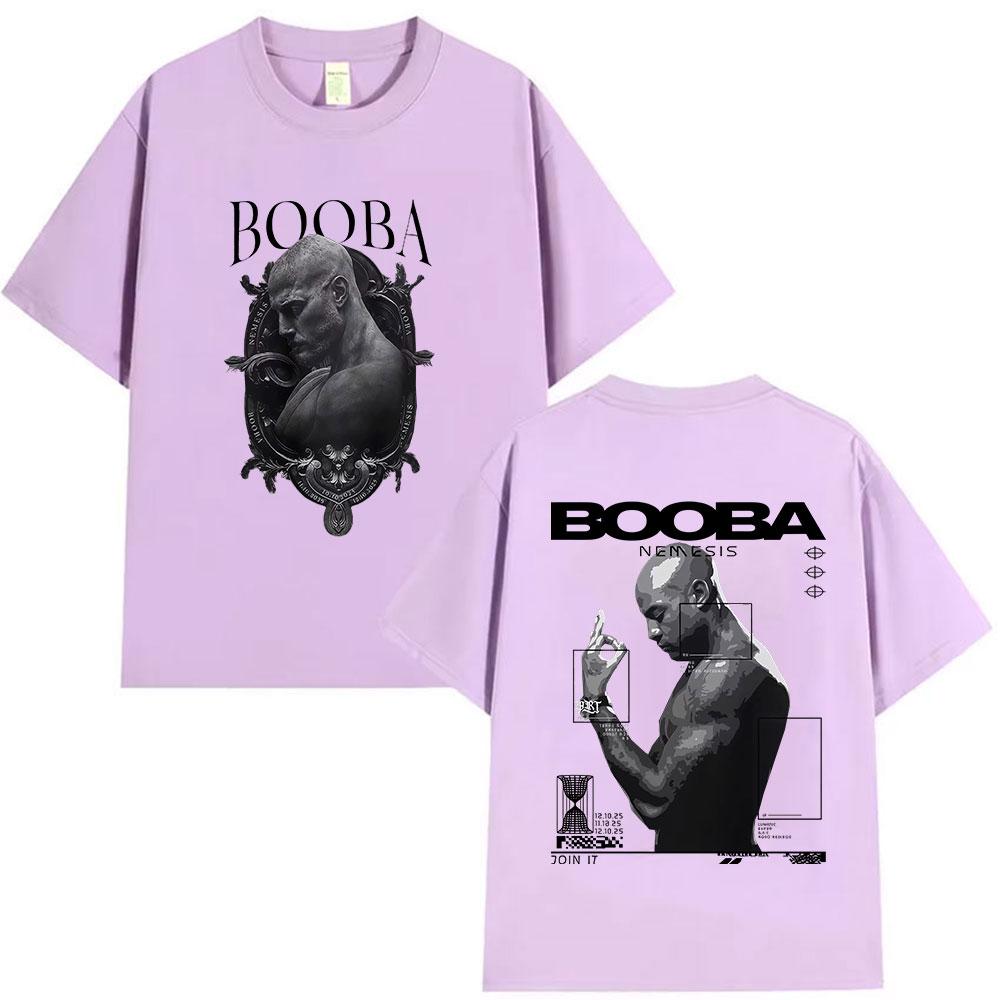 Rapper BOOBA Tour Album 2025 Graphic T Shirt Mens Retro Gothic Hip Hop Short Sleeve Tshirts Man 100 Cotton Tshirt Streetwear