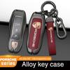 AAOM1 3/4 Buttons Zinc Alloy Leather Car Key Case Key Shell For Cayenne 911 996 Macan Panamera Boxster 986 987 981 Sticker
