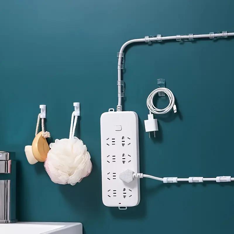 20-200pc Self Adhesive Cable Management Clip Clear Plastic Cable Clips for Cable Management TV PC USB Wire Cable Clips Organizer