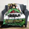 Lord Rings Personalized Text Blanket Cozy Customizable Blanket Soft Warm Cozy Throw For Bedding Bed Living Room Seaside Ideal for All Seasons