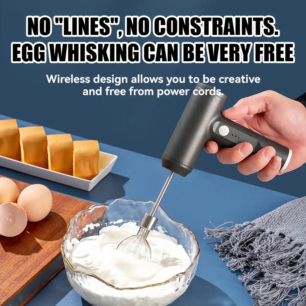 1 Electric Whisk Mixing Egg Whisk Cake Baking Handheld Mixer Automatic Whisk Kitchen Baking Cooking Tools