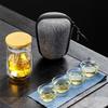 Double-Layer Transparent Glass Gong Dao Bei Tea Cup - Portable Heat-Insulating Kung Fu Tea Set