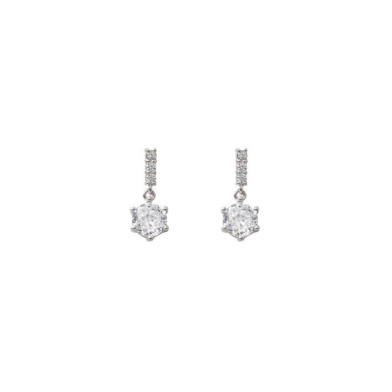 Женские серьги Feiyu Elegant с цирконами, позолоченные