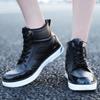 Fashion New Waterproof Shoes Men Black High Top Ankle Boots for Rain Casual Flat Rainboots for Men Fashion Rubber Rain Boots Size 39-44