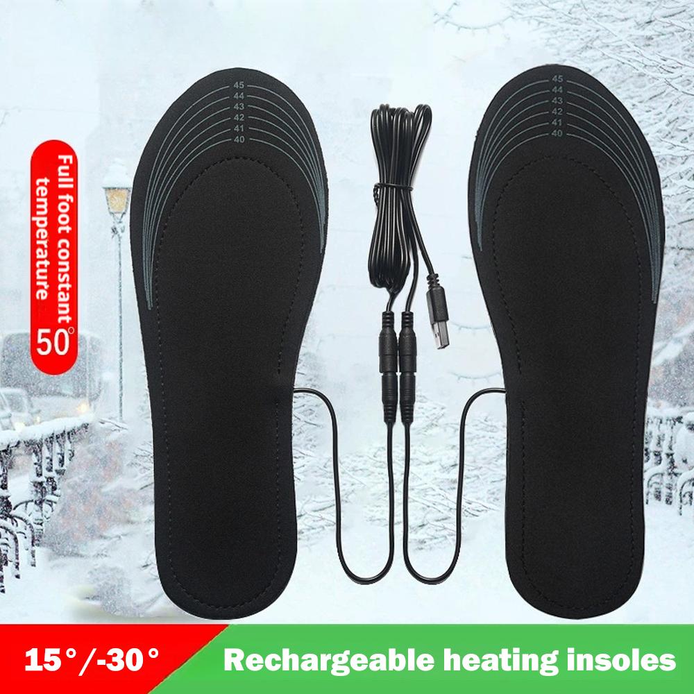 Smart Heated Insoles Temperature Adjustable Foot Warmers for Men and Women, Full-Foot Heating & Cut-to-Fit Design Q8Y6