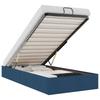 Ottoman Bed without Mattress Blue 90x200 cm Fabric
