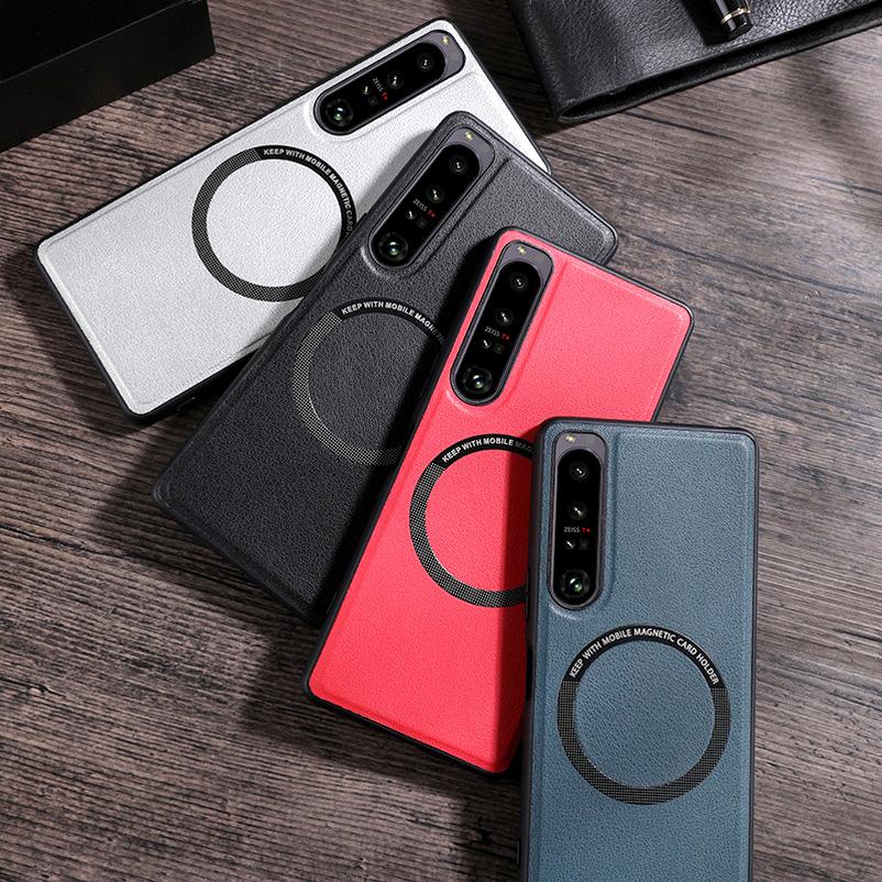 

Чехол Magsafe Magnetic Wireless Charger Case для Xperia 5 V 10 V 1 V 5 IV 10 IV 1 III Роскошный тканевый гибридный жесткий чехол для телефона