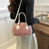 Trendy Korean Style Large Capacity Color Block Shell Bag For Stylish Women In Spring