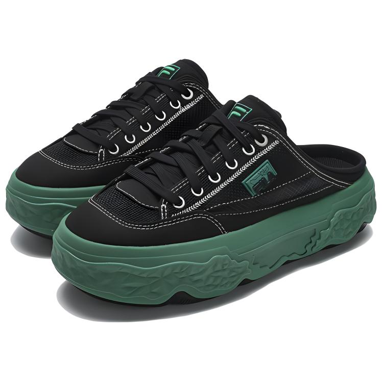 Fila Rock Mule Comfortable Versatile Durable Lightweight Low-Top Canvas Shoes Women Shoes Black F12W432307F-BK