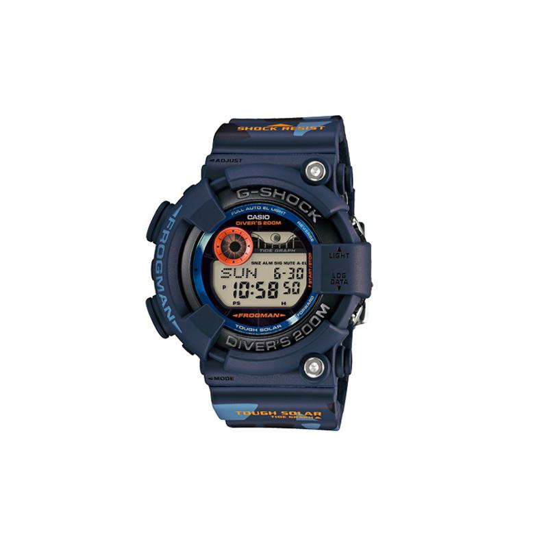 

Casio G-SHOCK series camouflage theme series Frogman FROGMAN solar tide moon phase LCD display sports diving quartz movement resin strap GF-8250CM-2 сірий колір