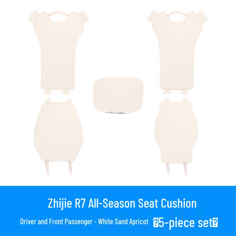 Zhiji R7 Universal Car Seat Cushion: Breathable, Ventilated, All-Season Cover.