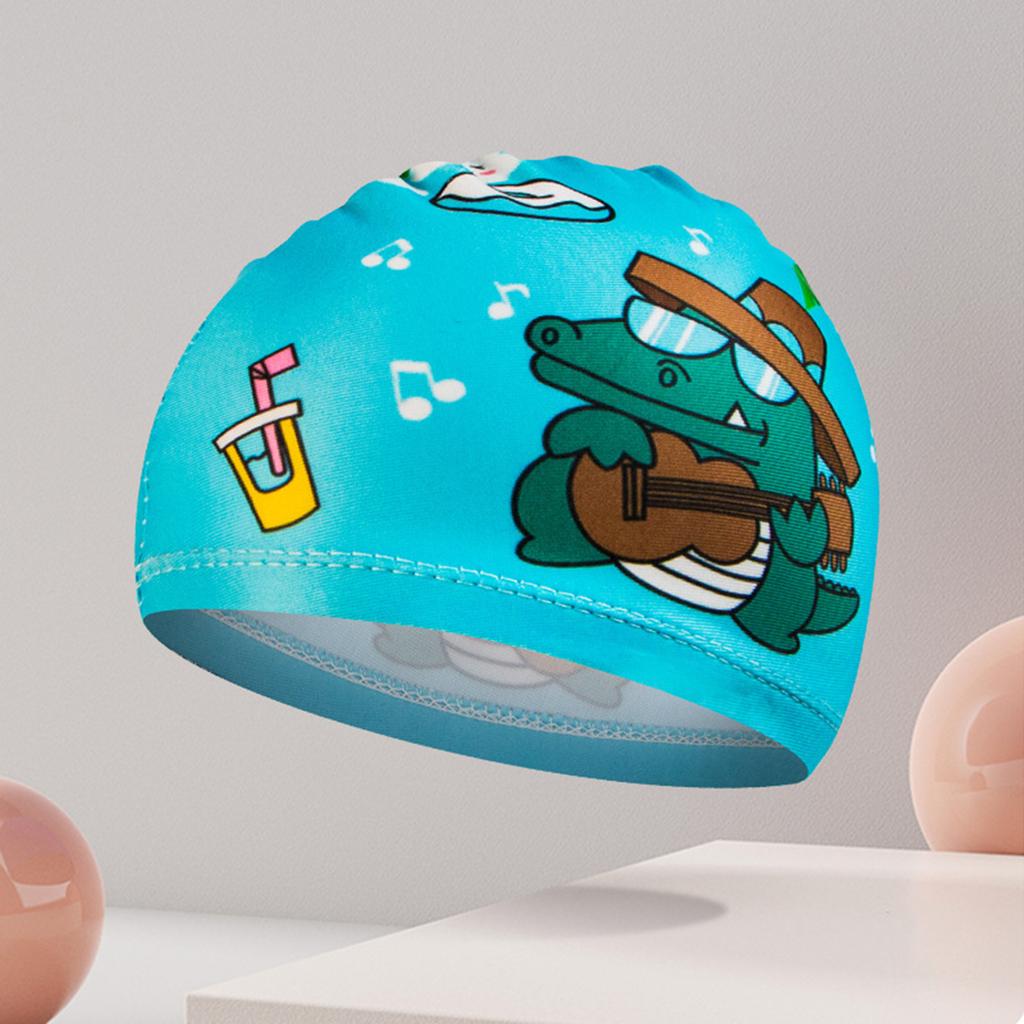 4 Stück schöne, schnell trocknende, atmungsaktive Badekappen, Schwimmsport-Badekappen, Kinderhüte für Kinder