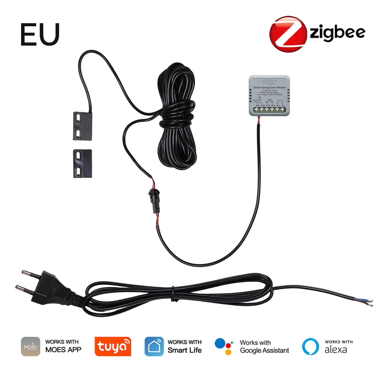 Graffiti Zigbee Smart Garage Door Switch with Timer & Alexa Voice Control