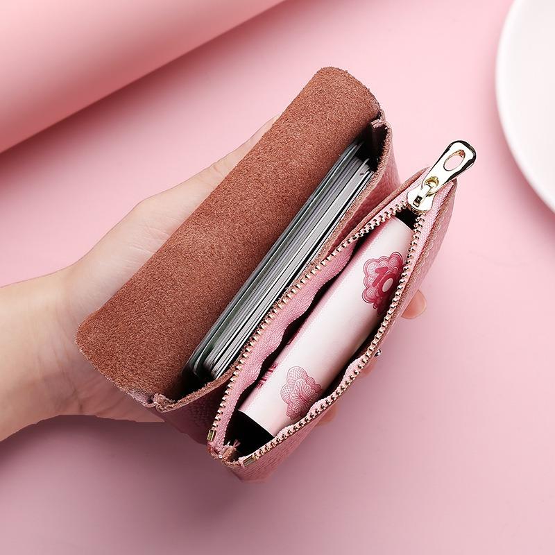 Leather Change Bag, Women's Coin Bag, Money Bag, Key Bag, First Layer Cowhide Small Wallet, Card Bag, Mini Soft Leather Small Bag.