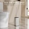 Toilet Brush and Holder Set Freestanding Stainless Steel Toilet Bowl Brush Square Deep Cleaning for Bathroom Storage Organizatio