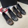 2025 Brand Ladies Shoes Slip-on Women's High Heels Fashion Belt Buckle Office and Career New Retro Best Seller Solid Heels Women