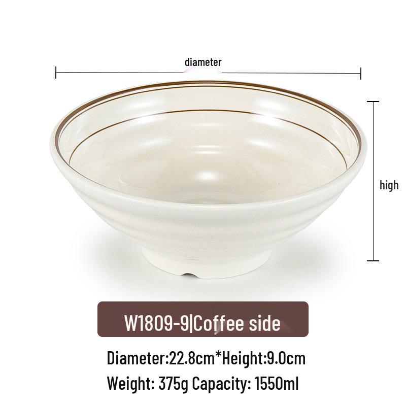 Pink Melamine Ramen Bowl - Creative Conical Hat Design, Imitation Porcelain, Large for Beef Noodle Soup and Mala Tang.