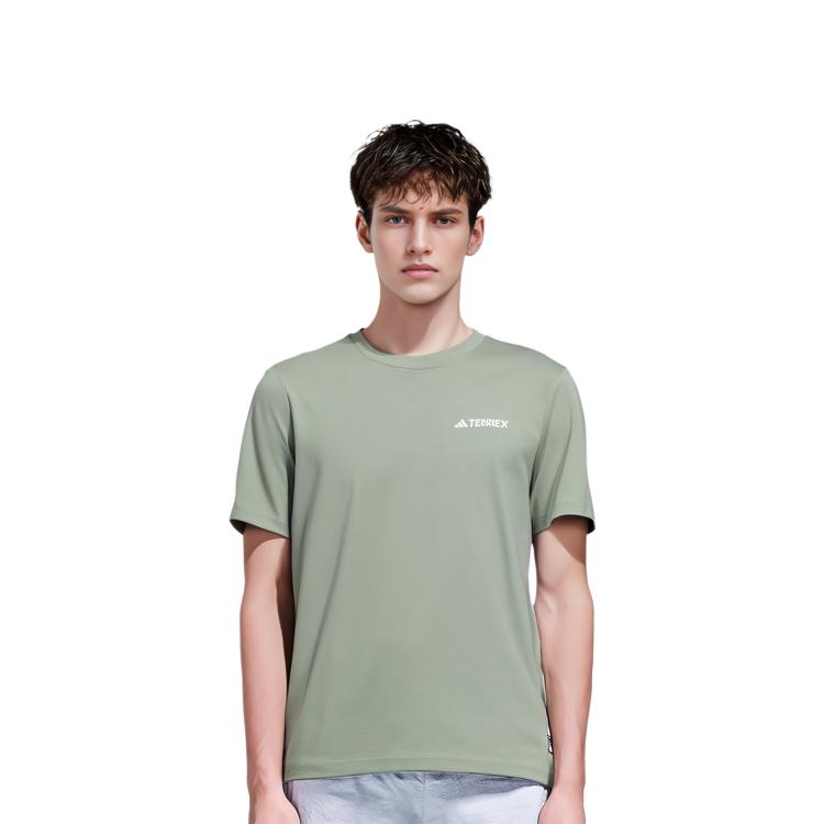 adidas SS24 T Shirt Men's Dusty Green IS0283