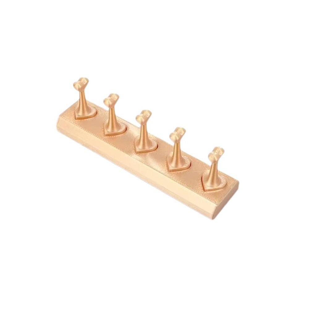 5 Grid Design False Nail Display Rack Non-Magnetic Non-magnetic Nail Rest Manicure DIY оранжевый