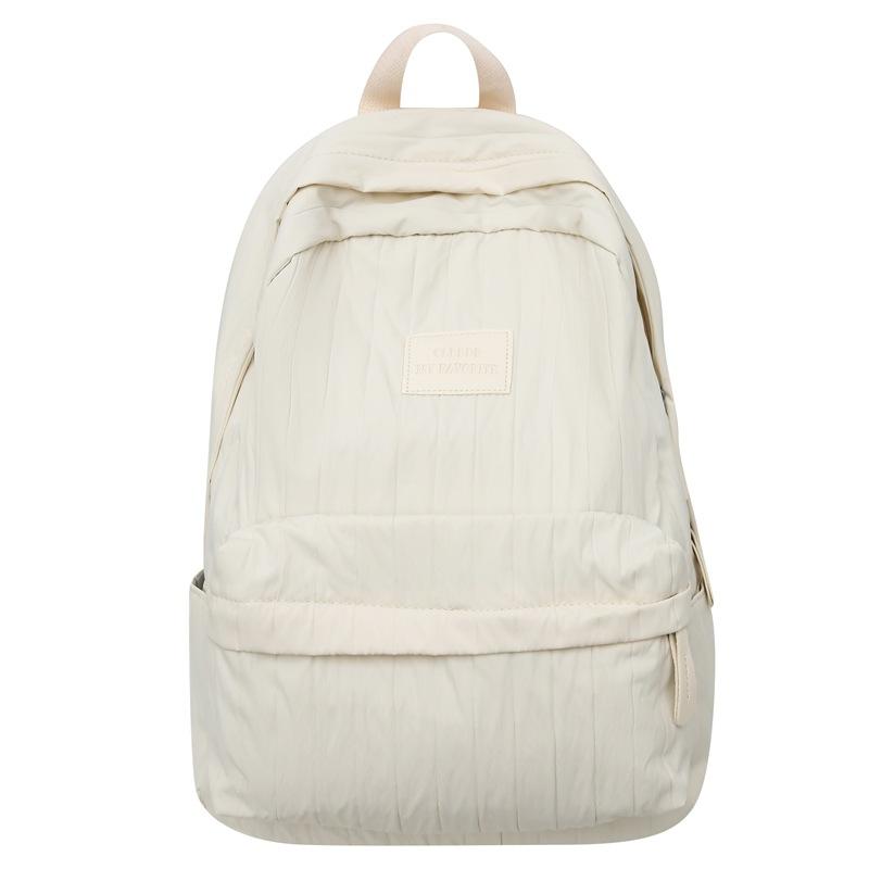 

Backpack simple small fresh high value student backpack leisure travel class backpack білий