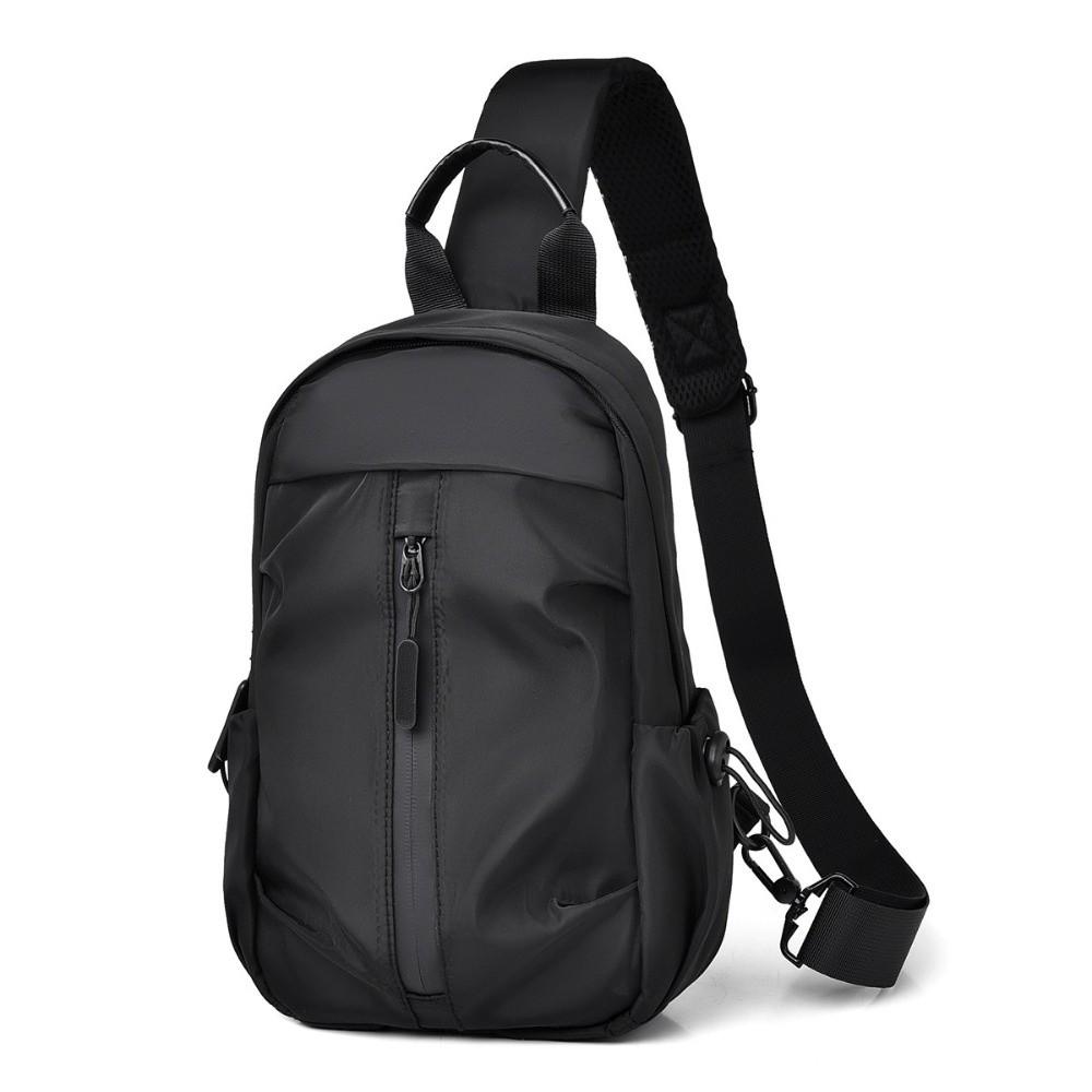 Multifunction Sports Crossbody Bag Solid Color Nylon Shoulder Bag Casual Men's Chest Bag  Fitness