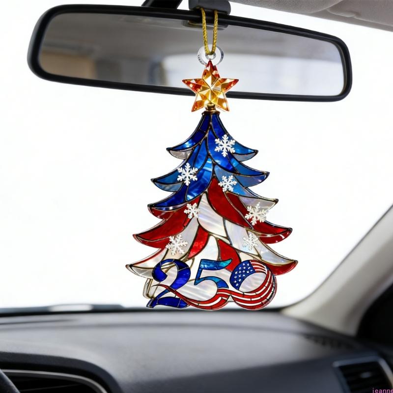 1pc 250th Anniversary Ornament Shatterproof Acrylic Christmas Tree Decoration For Home Holiday Party