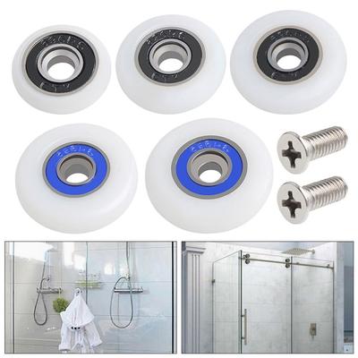 1Pcs/4Pcs Fastener Hardware Runner Wheels Nylon Sliding Door Pulley Durable Shower Door Roller