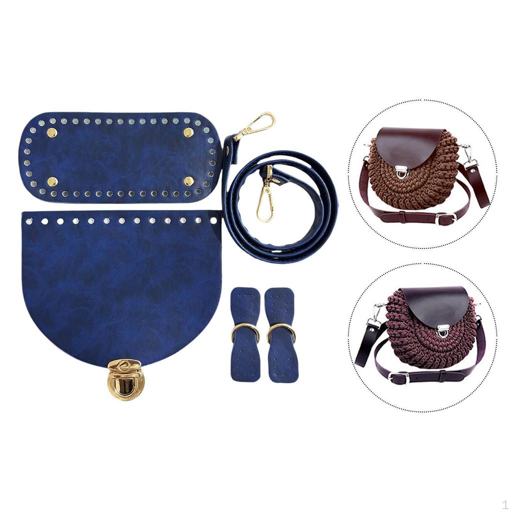 Pu -bags Knit -set Hand -woven Crochet Handbag Material for Enthusiasts
