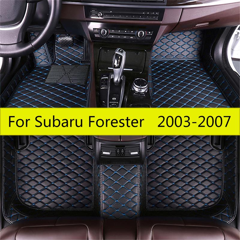 Car Floor Mats For Subaru Forester SG 2003 2004 2005 2006 2007 Auto Leather Carpet Pads Front Rear Row Full Set Foot Matts Rugs