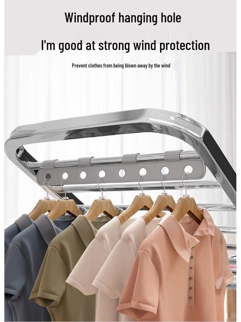 Floor-Standing Folding Towel and Clothes Rack for Hairdressing Salons and Barber Shops