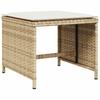 Vidaxl 9-Cz. Garden Furniture Set With Cushions, Beige, Poly Rattan
