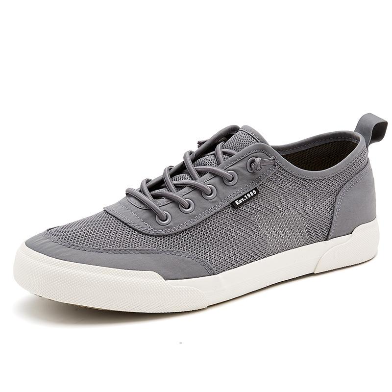 New Summer Men's Shoes Korean Style Fashion and Versatile Casual Mesh Shoes Mesh Breathable Board Shoes