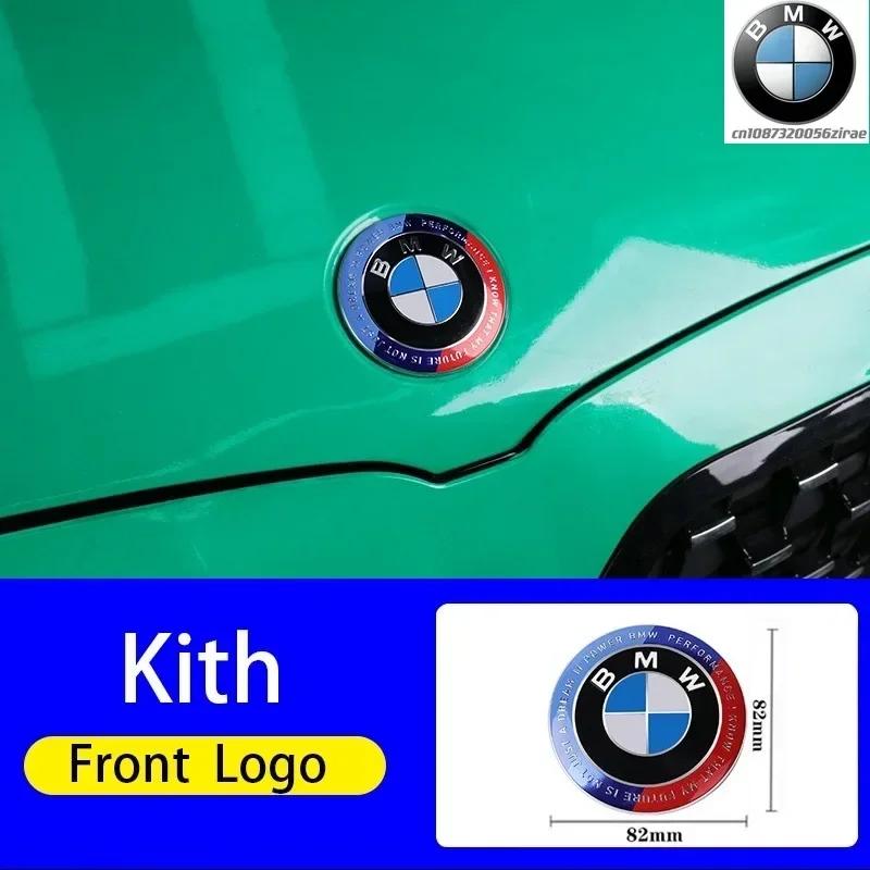2025 Caldo 7 Pezzi Logo Anniversario 50 Anni BMW Emblema Cofano Anteriore 81mm+Targhetta Posteriore 74mm+Coprimozzo Ruota 68mm+56mm Adesivo Volante 46