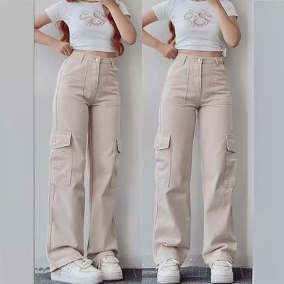 2023 European & American Versatil Talie Medie Casual Workwear cu Buzunare 3D