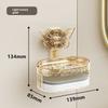 1PCS Punch-free Butterfly Suction Cup Soap Box Double-layer Soap Drain Storage Rack Kitchen and Bathroom Wall-mounted Soap Box
