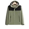 Men's Autumn-Winter Waterproof Windbreaker: Hooded Outdoor Mountaineering Jacket with Printed Logo.