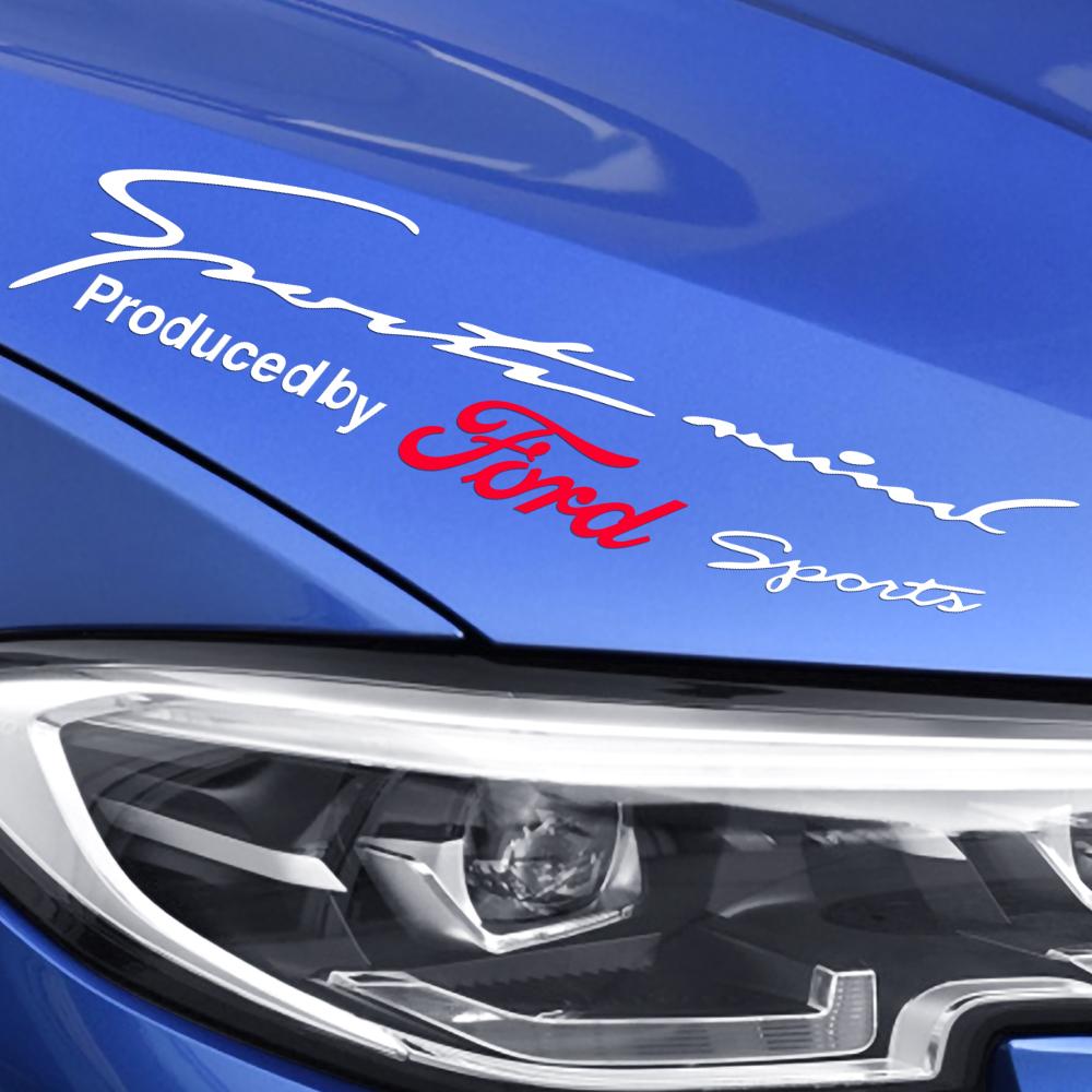 Sports Mind Car Headlight Light Eyebrow Stickers Hood PVC Logo For Ford Fiesta Mustang Ranger Kuga Transit Focus 2 Mondeo mk4 7