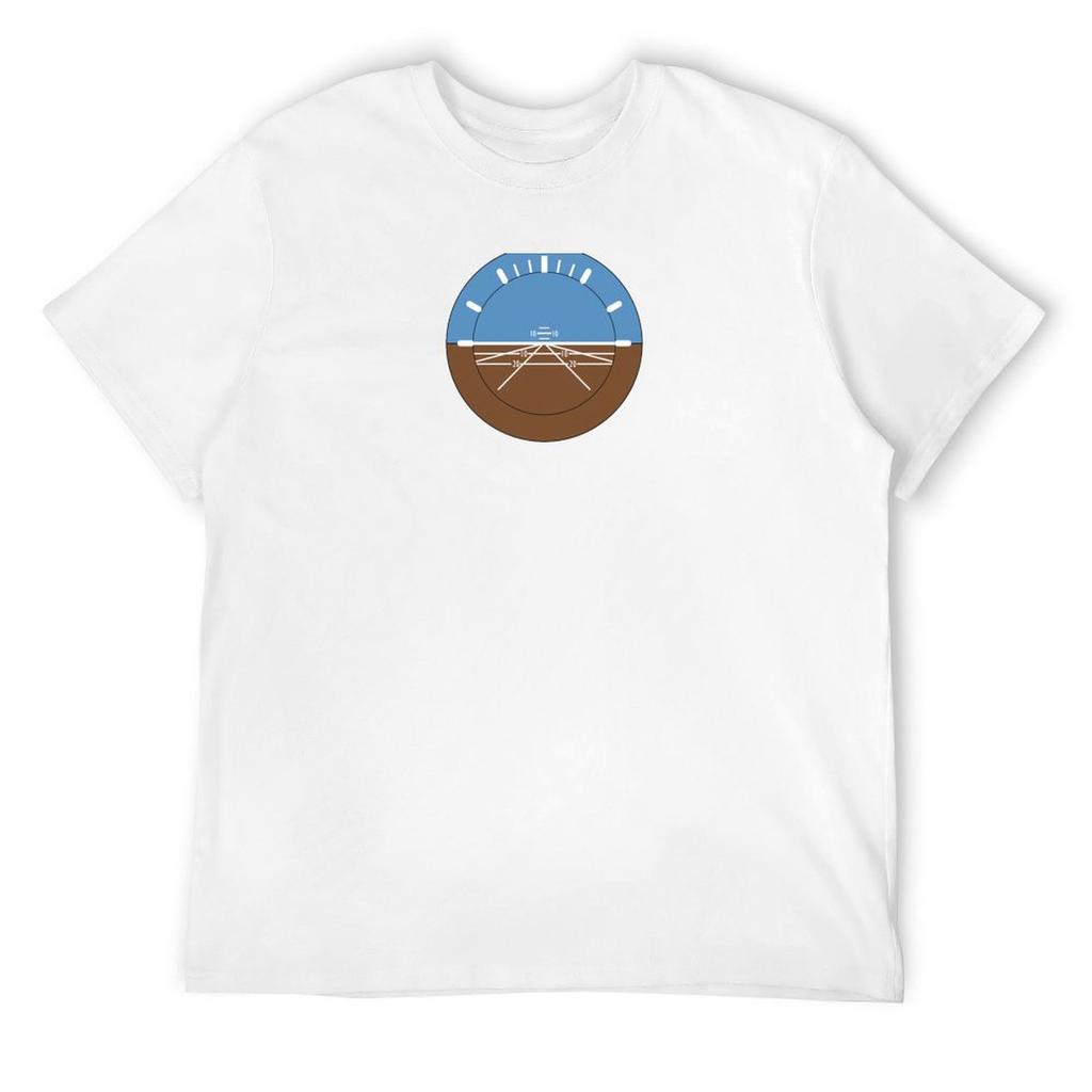 Airplane Attitude Indicator - Cockpit Flight Instrument T-Shirt Sublime Shirts Graphic Anime T Shirts T Shirts for Men