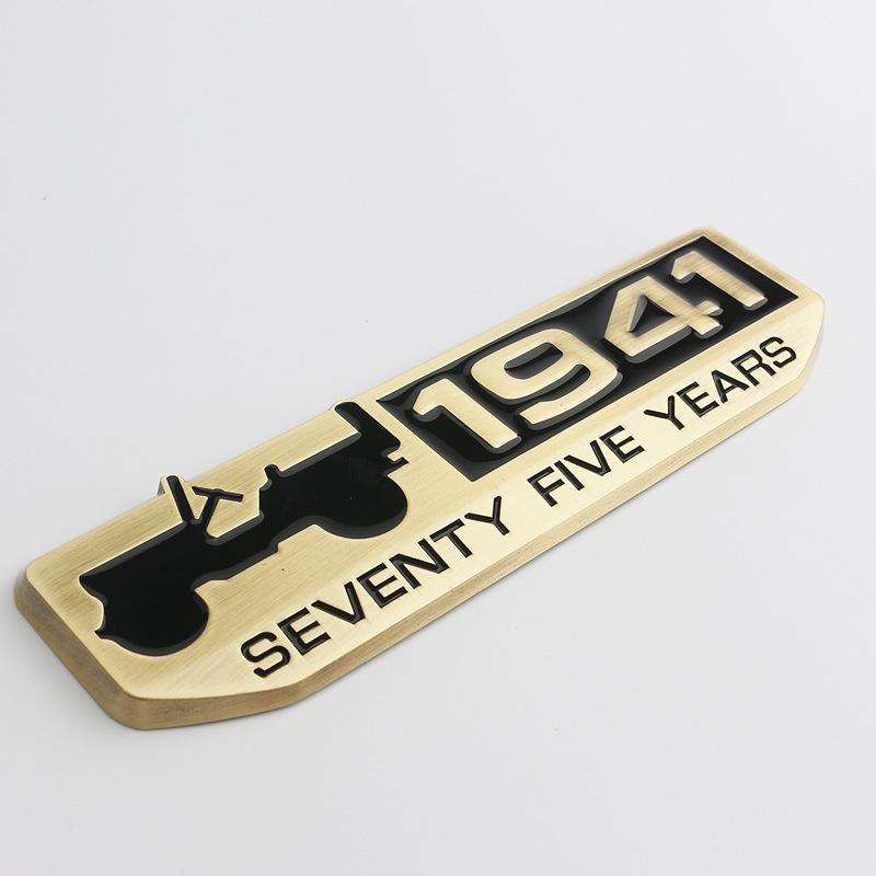 1941 Emblem Suitable for Jeep Wrangler Compass 75th Anniversary Commemorative Emblem Body Labeling and Tail Label ALQ1