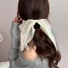 1pc French lace bow tie ribbon hair clip for women, summer half-updo, back of the head, pin curl hair clip.