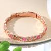 Explosive removable heart-shaped magnet bracelet, environmentally friendly alloy diamond-encrusted adjustable bracelet