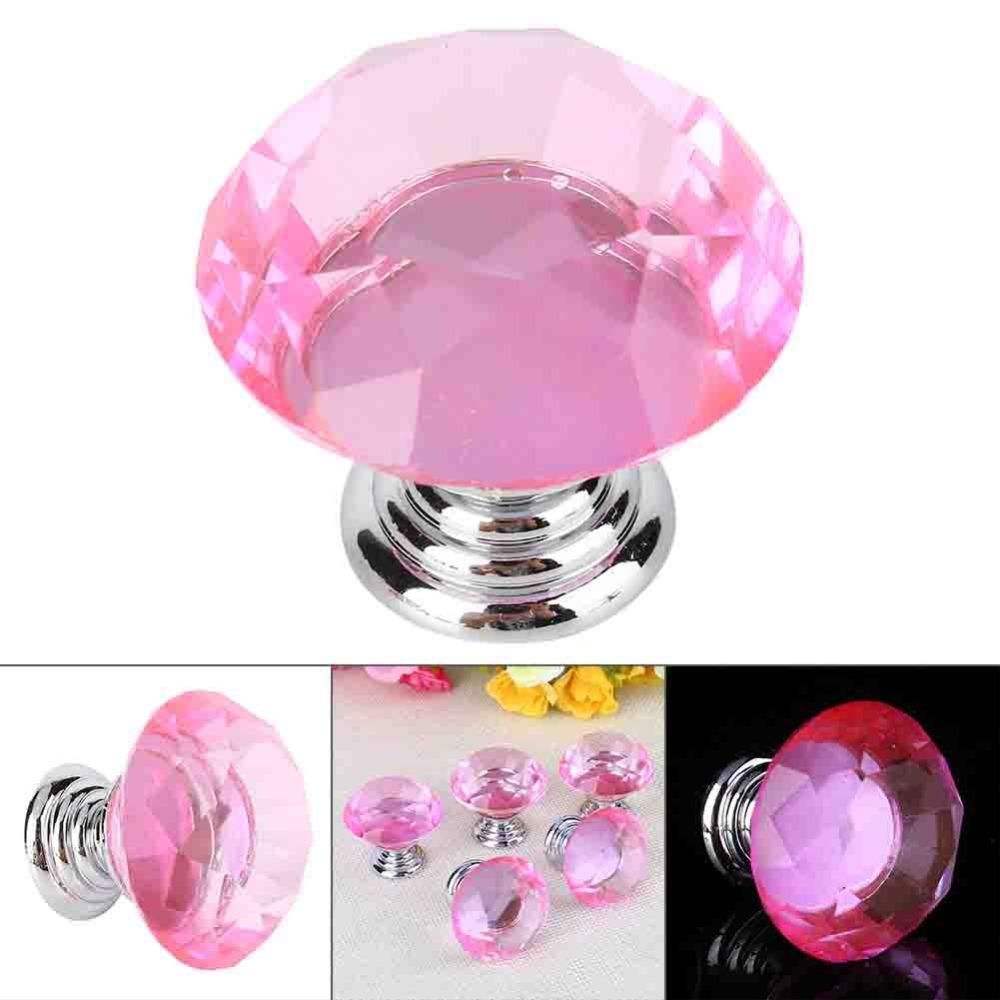 12pcs Decorative Glass Drawer Pulls 30mm Diameter Diamond Cabinet Knobs Cute Cabinet Knobs Cabinets