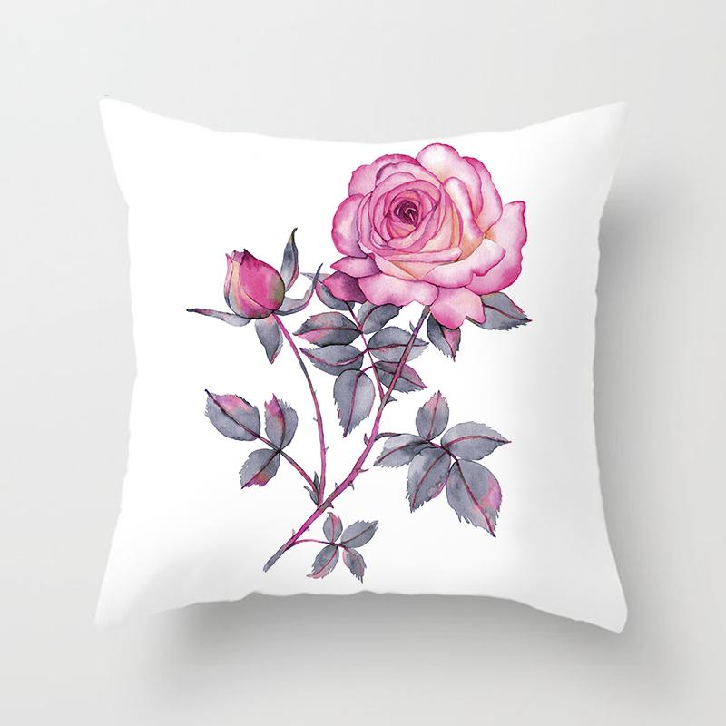 Flower Pattern Decorative Sofa Cushion Cover Pillow Pillowcase Throw Pillows Home Decor Pillowcove Pink