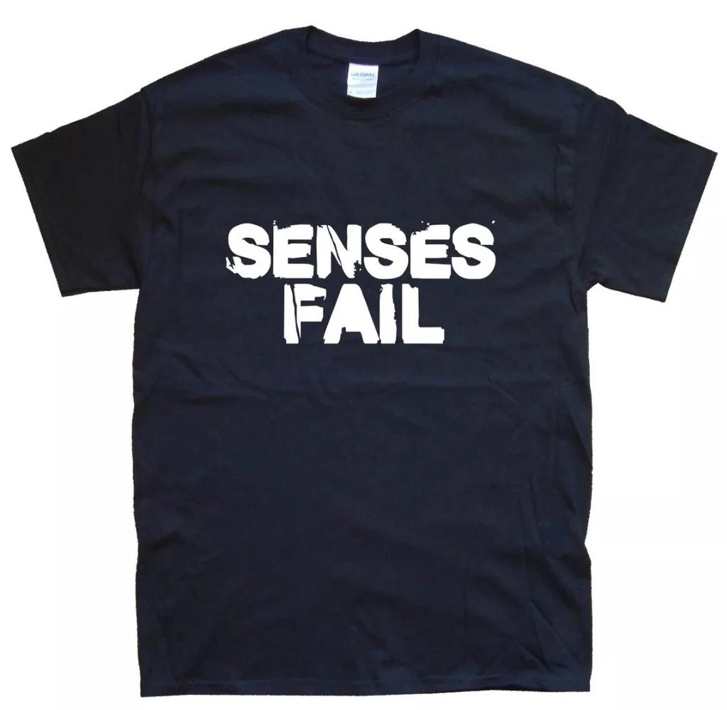 SENSES FAIL 100% Cotton T-shirt Mens Tees Top Sizes S M L XL XXL Colours Black, White
