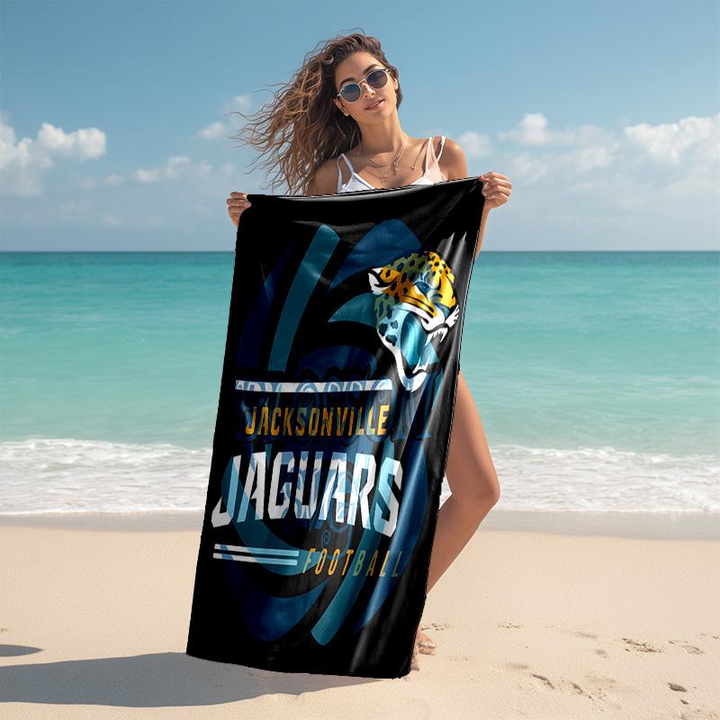 Proof Beach Towel with Jacksonville Jaguars Logo Pattern - Soft,absorbent,quick-drying,machine Washable - Perfect for Swimming,camping,bathing