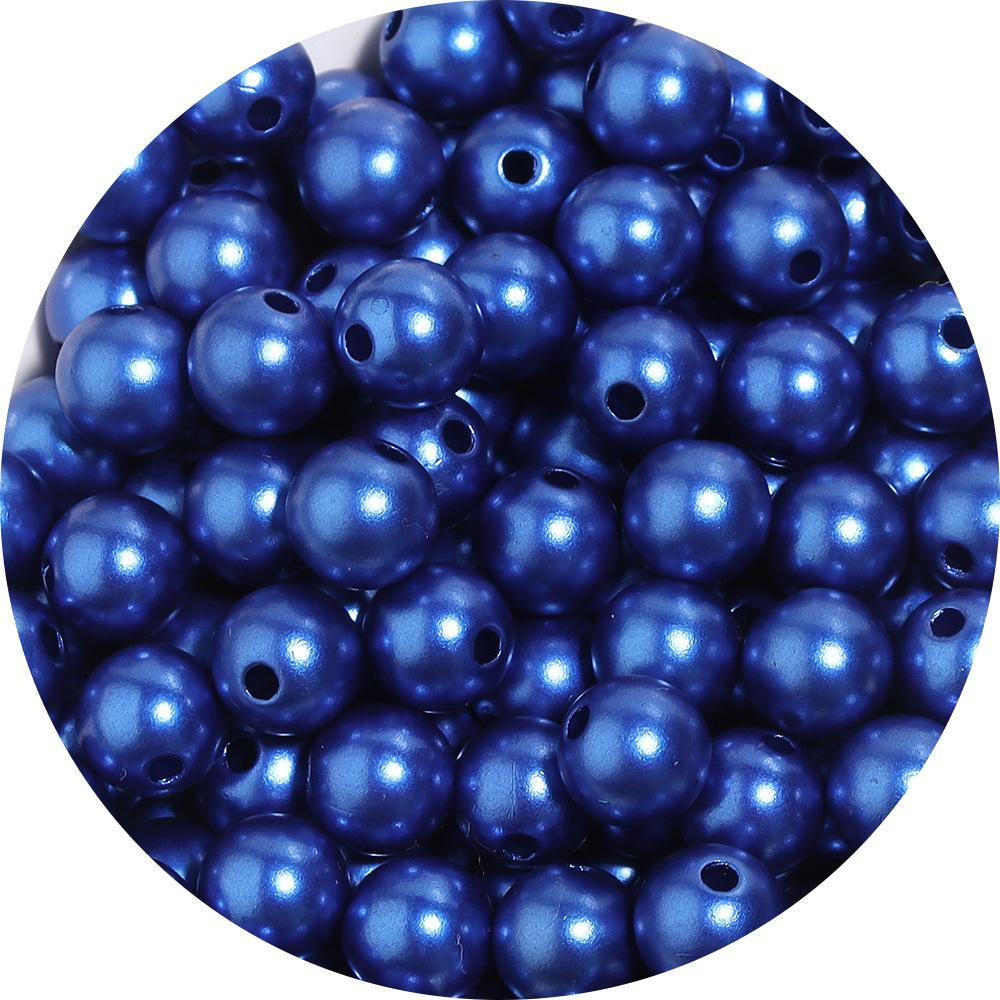 Abs Color Monochrome Straight Hole Imitation Pearl Beaded Bracelet Diy Bracelet Accessories