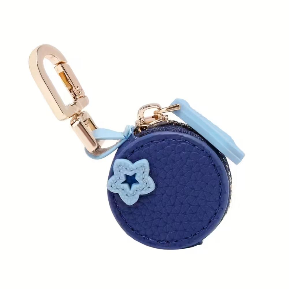 

Милый брелок-кошелек для монет в виде фрукта, мини-кожаный кошелек для мелочи для украшения рюкзака или кошелька, подарочный кошелек с биркой голубика