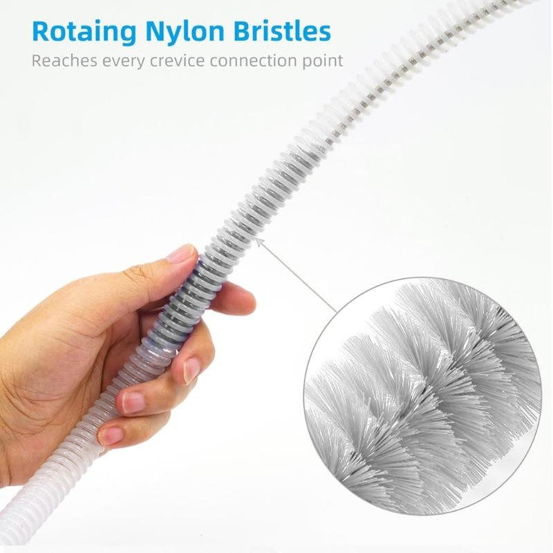 Aquariums Filter Hose Brush Set Double Ended Steel Flexible Spring Tube Cleaner Brushes for Fish Tanks and Lab Pipes