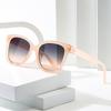 European Style Large Frame Sunglasses with Colorful Glasses Frame - UV Protection, Slimming Effect, High-End Feel